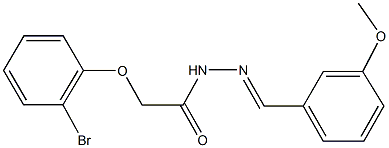 2-(2-bromophenoxy)-N'-(3-methoxybenzylidene)acetohydrazide Struktur