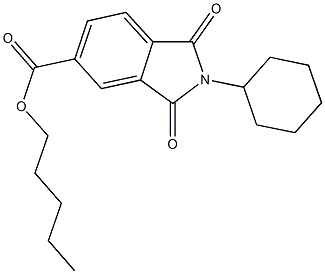 pentyl 2-cyclohexyl-1,3-dioxoisoindoline-5-carboxylate Struktur