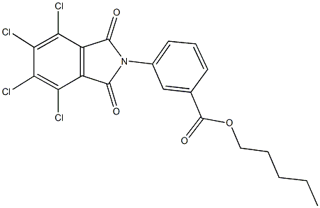 pentyl 3-(4,5,6,7-tetrachloro-1,3-dioxo-1,3-dihydro-2H-isoindol-2-yl)benzoate Struktur