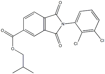 isobutyl 2-(2,3-dichlorophenyl)-1,3-dioxo-5-isoindolinecarboxylate Struktur