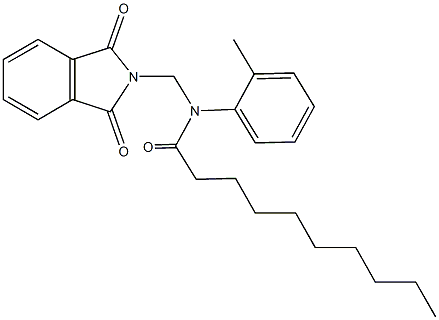 N-[(1,3-dioxo-1,3-dihydro-2H-isoindol-2-yl)methyl]-N-(2-methylphenyl)decanamide Struktur