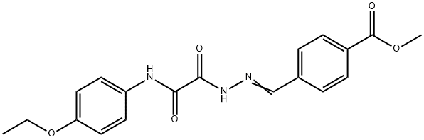 methyl 4-{2-[(4-ethoxyanilino)(oxo)acetyl]carbohydrazonoyl}benzoate Struktur