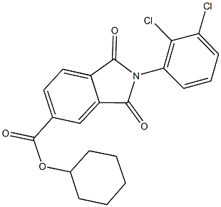 cyclohexyl 2-(2,3-dichlorophenyl)-1,3-dioxo-5-isoindolinecarboxylate Struktur