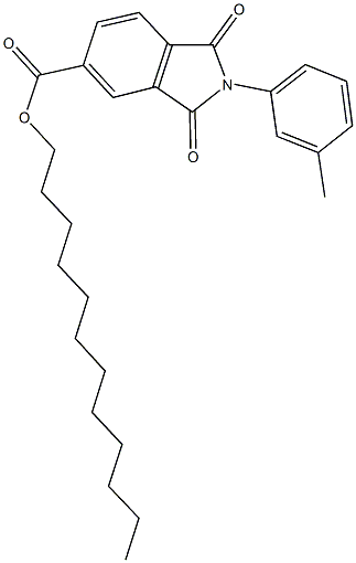 dodecyl 2-(3-methylphenyl)-1,3-dioxoisoindoline-5-carboxylate Struktur