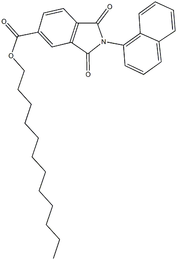 dodecyl 2-(1-naphthyl)-1,3-dioxoisoindoline-5-carboxylate Struktur