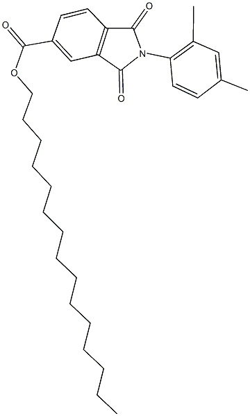 pentadecyl 2-(2,4-dimethylphenyl)-1,3-dioxoisoindoline-5-carboxylate Struktur