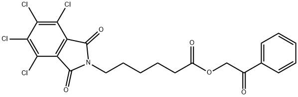 2-oxo-2-phenylethyl 6-(4,5,6,7-tetrachloro-1,3-dioxo-1,3-dihydro-2H-isoindol-2-yl)hexanoate Struktur