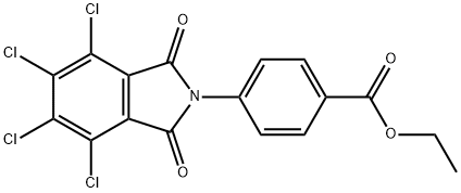 ethyl 4-(4,5,6,7-tetrachloro-1,3-dioxo-1,3-dihydro-2H-isoindol-2-yl)benzoate Struktur
