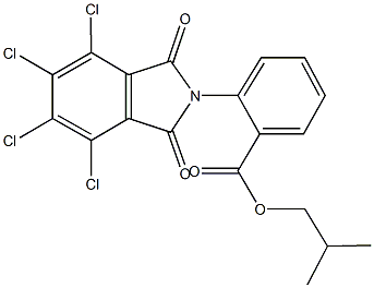 isobutyl 2-(4,5,6,7-tetrachloro-1,3-dioxo-1,3-dihydro-2H-isoindol-2-yl)benzoate Struktur