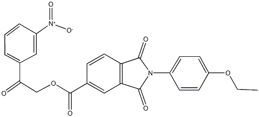 2-{3-nitrophenyl}-2-oxoethyl 2-(4-ethoxyphenyl)-1,3-dioxoisoindoline-5-carboxylate Struktur