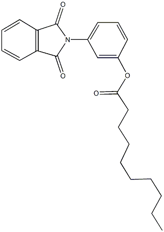 3-(1,3-dioxo-1,3-dihydro-2H-isoindol-2-yl)phenyl decanoate Struktur