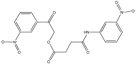 2-{3-nitrophenyl}-2-oxoethyl 4-{3-nitroanilino}-4-oxobutanoate Struktur