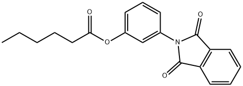 3-(1,3-dioxo-1,3-dihydro-2H-isoindol-2-yl)phenyl hexanoate Struktur