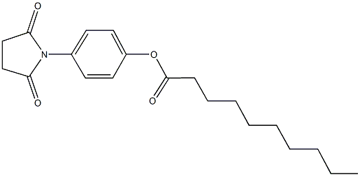 4-(2,5-dioxopyrrolidin-1-yl)phenyl decanoate Struktur