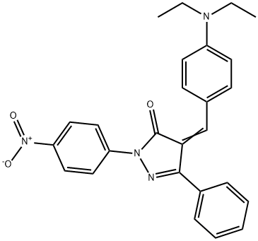 4-[4-(diethylamino)benzylidene]-2-{4-nitrophenyl}-5-phenyl-2,4-dihydro-3H-pyrazol-3-one Struktur