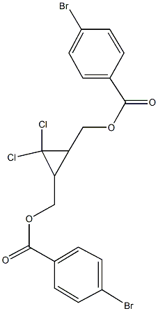 (3-{[(4-bromobenzoyl)oxy]methyl}-2,2-dichlorocyclopropyl)methyl 4-bromobenzoate Struktur