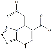 6-nitro-7-{nitromethyl}-4,7-dihydrotetraazolo[1,5-a]pyrimidine Struktur