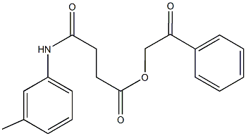 2-oxo-2-phenylethyl 4-oxo-4-(3-toluidino)butanoate Struktur