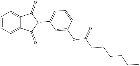 3-(1,3-dioxo-1,3-dihydro-2H-isoindol-2-yl)phenyl heptanoate Struktur