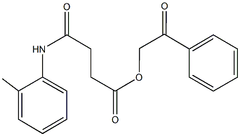 2-oxo-2-phenylethyl 4-oxo-4-(2-toluidino)butanoate Struktur