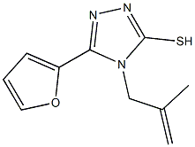 5-(2-furyl)-4-(2-methyl-2-propenyl)-4H-1,2,4-triazole-3-thiol Struktur