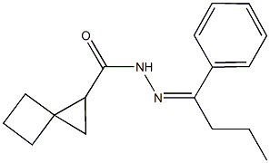 N'-(1-phenylbutylidene)spiro[2.3]hexane-1-carbohydrazide Struktur