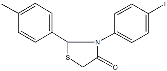 3-(4-iodophenyl)-2-(4-methylphenyl)-1,3-thiazolidin-4-one Struktur