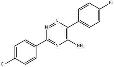 6-(4-bromophenyl)-3-(4-chlorophenyl)-1,2,4-triazin-5-amine Struktur