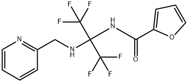 N-[2,2,2-trifluoro-1-[(2-pyridinylmethyl)amino]-1-(trifluoromethyl)ethyl]-2-furamide Struktur