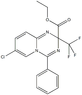 ethyl 7-chloro-4-phenyl-2-(trifluoromethyl)-2H-pyrido[1,2-a][1,3,5]triazine-2-carboxylate Struktur