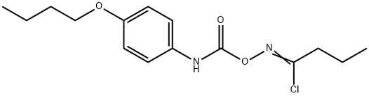 N-{[(4-butoxyanilino)carbonyl]oxy}butanimidoyl chloride Struktur