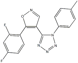 5-[5-(2,4-difluorophenyl)-4-isoxazolyl]-1-(4-methylphenyl)-1H-tetraazole Struktur