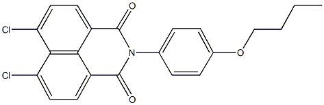 2-(4-butoxyphenyl)-6,7-dichloro-1H-benzo[de]isoquinoline-1,3(2H)-dione Struktur