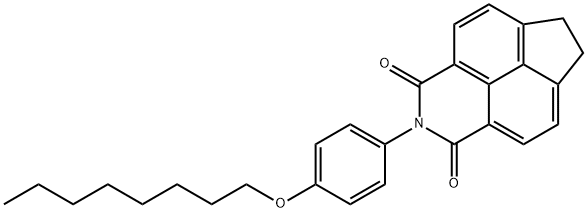 2-[4-(octyloxy)phenyl]-6,7-dihydro-1H-indeno[6,7,1-def]isoquinoline-1,3(2H)-dione Struktur