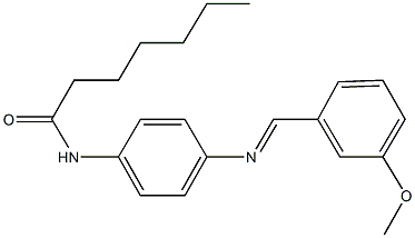 N-{4-[(3-methoxybenzylidene)amino]phenyl}heptanamide Struktur