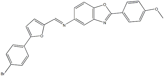 N-{[5-(4-bromophenyl)-2-furyl]methylene}-N-[2-(4-methoxyphenyl)-1,3-benzoxazol-5-yl]amine Struktur