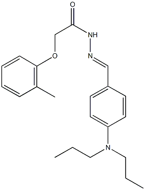 N'-[4-(dipropylamino)benzylidene]-2-(2-methylphenoxy)acetohydrazide Struktur