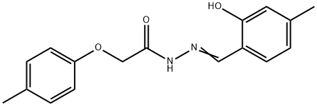 N'-(2-hydroxy-4-methylbenzylidene)-2-(4-methylphenoxy)acetohydrazide Struktur