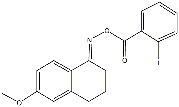 6-methoxy-3,4-dihydro-1(2H)-naphthalenone O-(2-iodobenzoyl)oxime Struktur