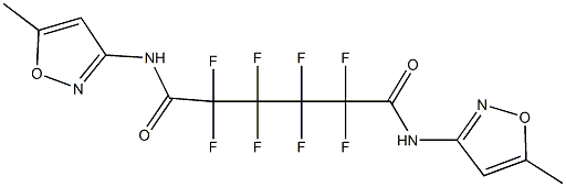 2,2,3,3,4,4,5,5-octafluoro-N~1~,N~6~-bis(5-methyl-3-isoxazolyl)hexanediamide Struktur