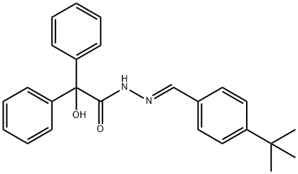 N'-(4-tert-butylbenzylidene)-2-hydroxy-2,2-diphenylacetohydrazide Struktur