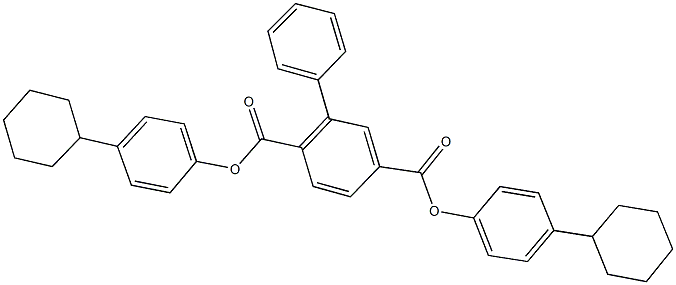 bis(4-cyclohexylphenyl) [1,1'-biphenyl]-2,5-dicarboxylate Struktur