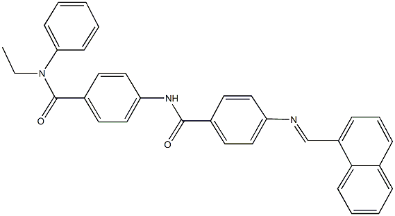 N-ethyl-4-({4-[(1-naphthylmethylene)amino]benzoyl}amino)-N-phenylbenzamide Struktur