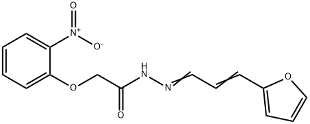 N'-[3-(2-furyl)-2-propenylidene]-2-{2-nitrophenoxy}acetohydrazide Struktur