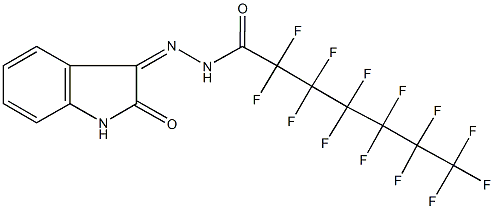 2,2,3,3,4,4,5,5,6,6,7,7,7-tridecafluoro-N'-(2-oxo-1,2-dihydro-3H-indol-3-ylidene)heptanohydrazide Struktur