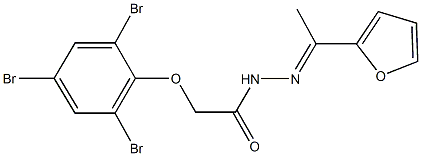 N'-[1-(2-furyl)ethylidene]-2-(2,4,6-tribromophenoxy)acetohydrazide Struktur