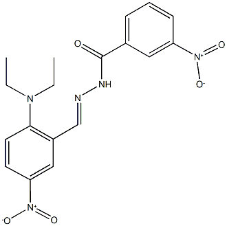 N'-{2-(diethylamino)-5-nitrobenzylidene}-3-nitrobenzohydrazide Struktur