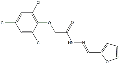 N'-(2-furylmethylene)-2-(2,4,6-trichlorophenoxy)acetohydrazide Struktur