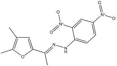 1-(4,5-dimethyl-2-furyl)ethanone {2,4-bisnitrophenyl}hydrazone Struktur