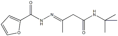 N-(tert-butyl)-3-(2-furoylhydrazono)butanamide Struktur